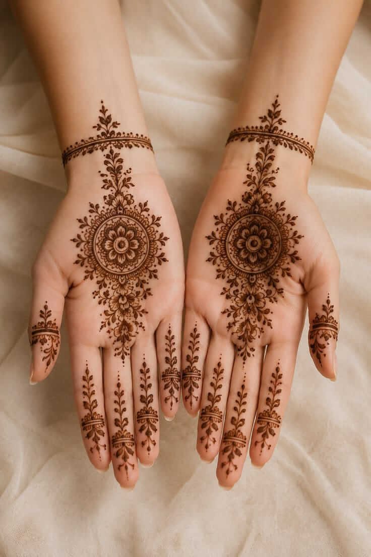 Circle mehndi designs
