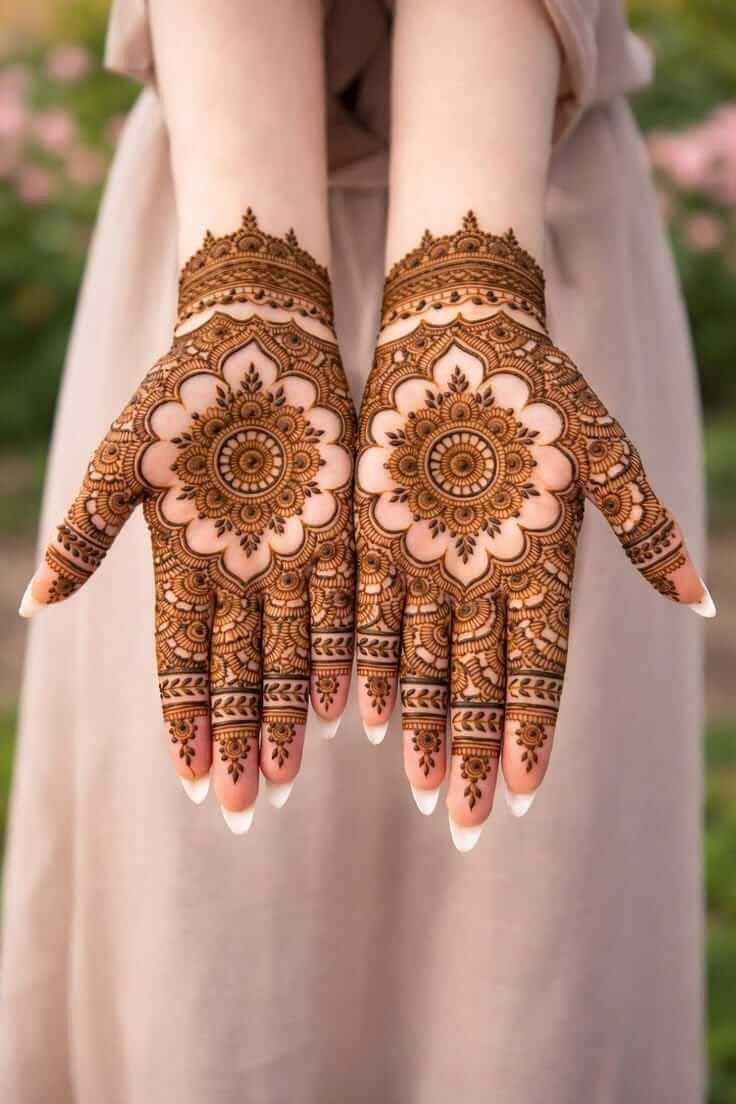 Circle mehndi designs