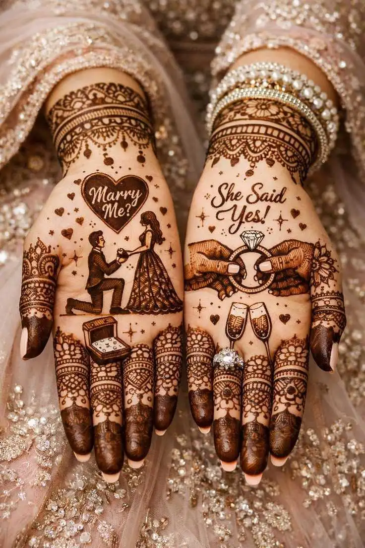 Engagement mehndi designs